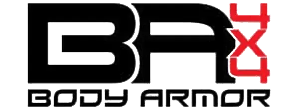 BRX Body Armor logo in black and red text on a white background
