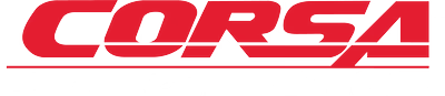 Red CORSA logo with stylized italic text on a white background