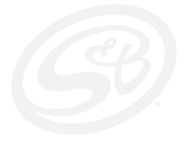Light gray SB logo watermark on a white background