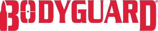 Red BODYGUARD logo in bold block letters on a white background