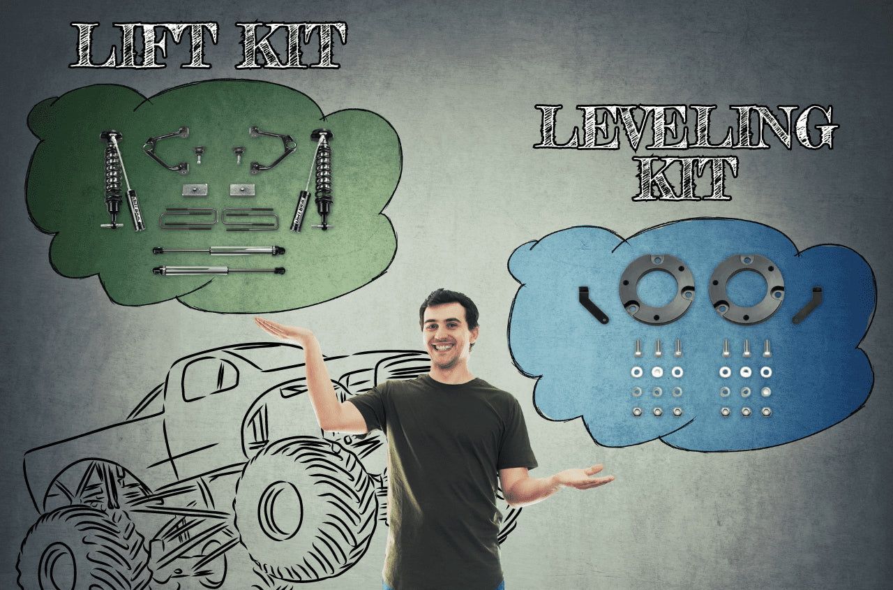 Man standing beside hand-drawn car sketches and blue/green thought bubbles labeled “left” and “steering”