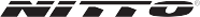 Black and white Nitto logo with stylized italic lettering