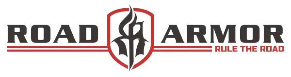 Road Armor logo with red shield emblem and slogan “Rule the Road” on a white background
