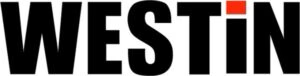 WESTIN logo in bold black letters with an orange square above the I