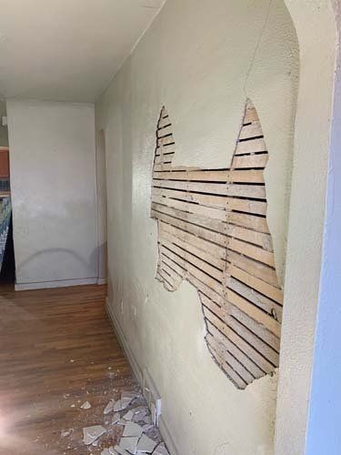 wall with damage