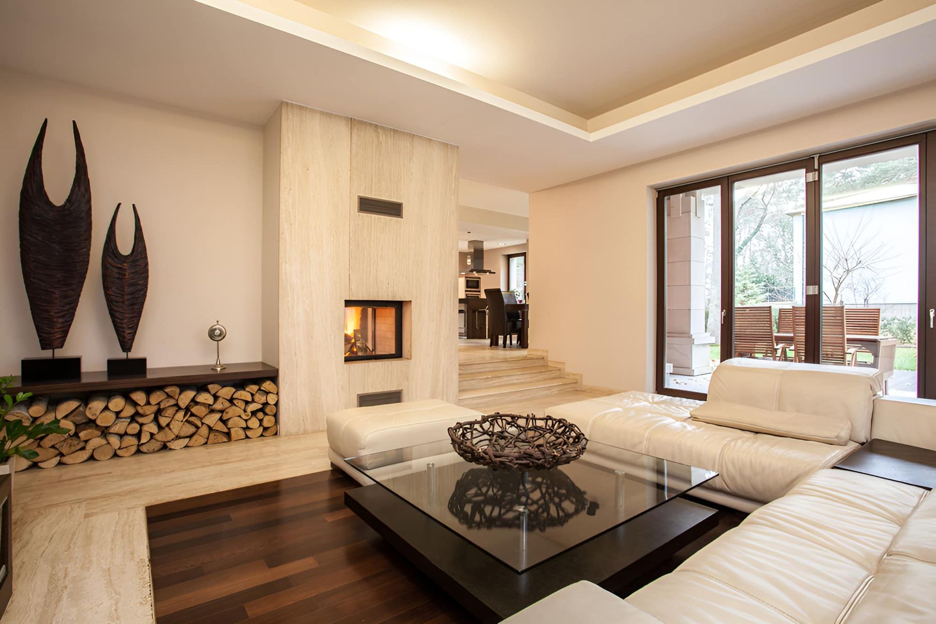 A Living Room With A Couch And A Coffee Table — McGrath Builders & Associates In Lavington, NSW