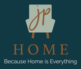 A logo for jp home because home is everything