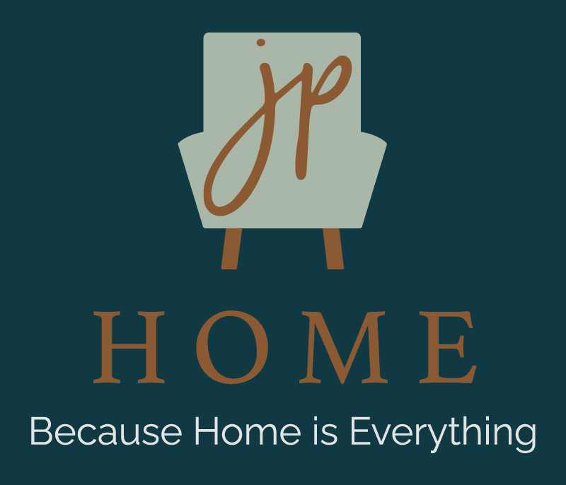 A logo for jp home because home is everything