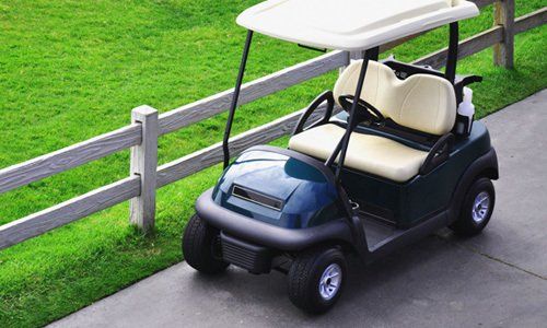 Blue Golf Cart