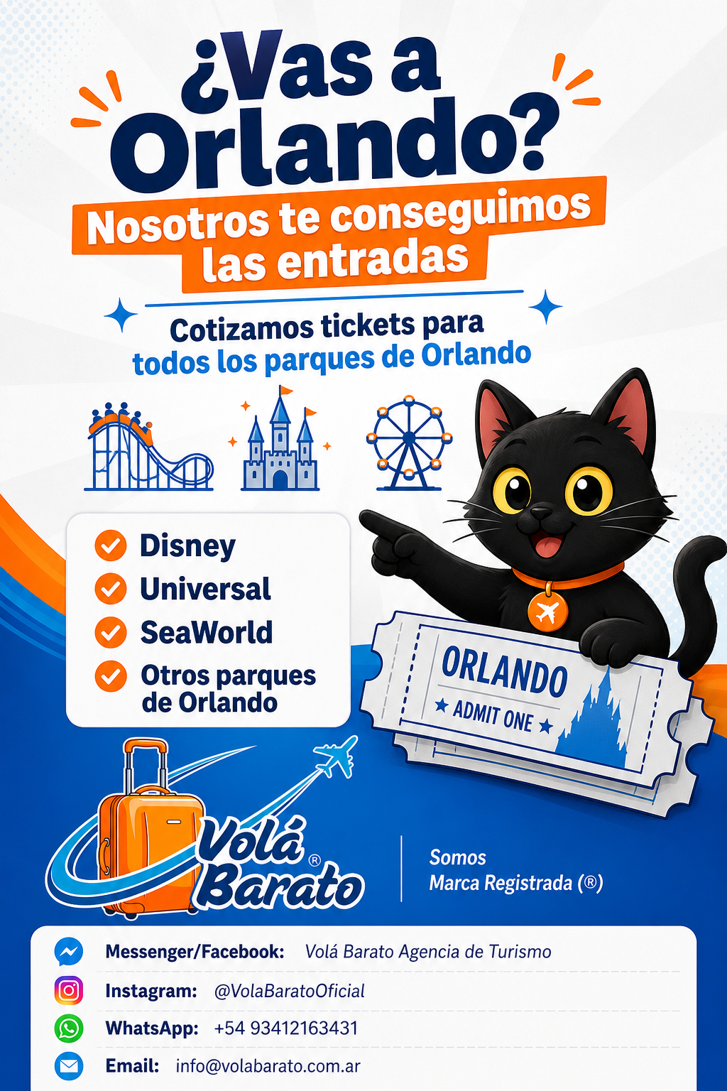 Venta de tickets para parques temáticos con Volá Barato