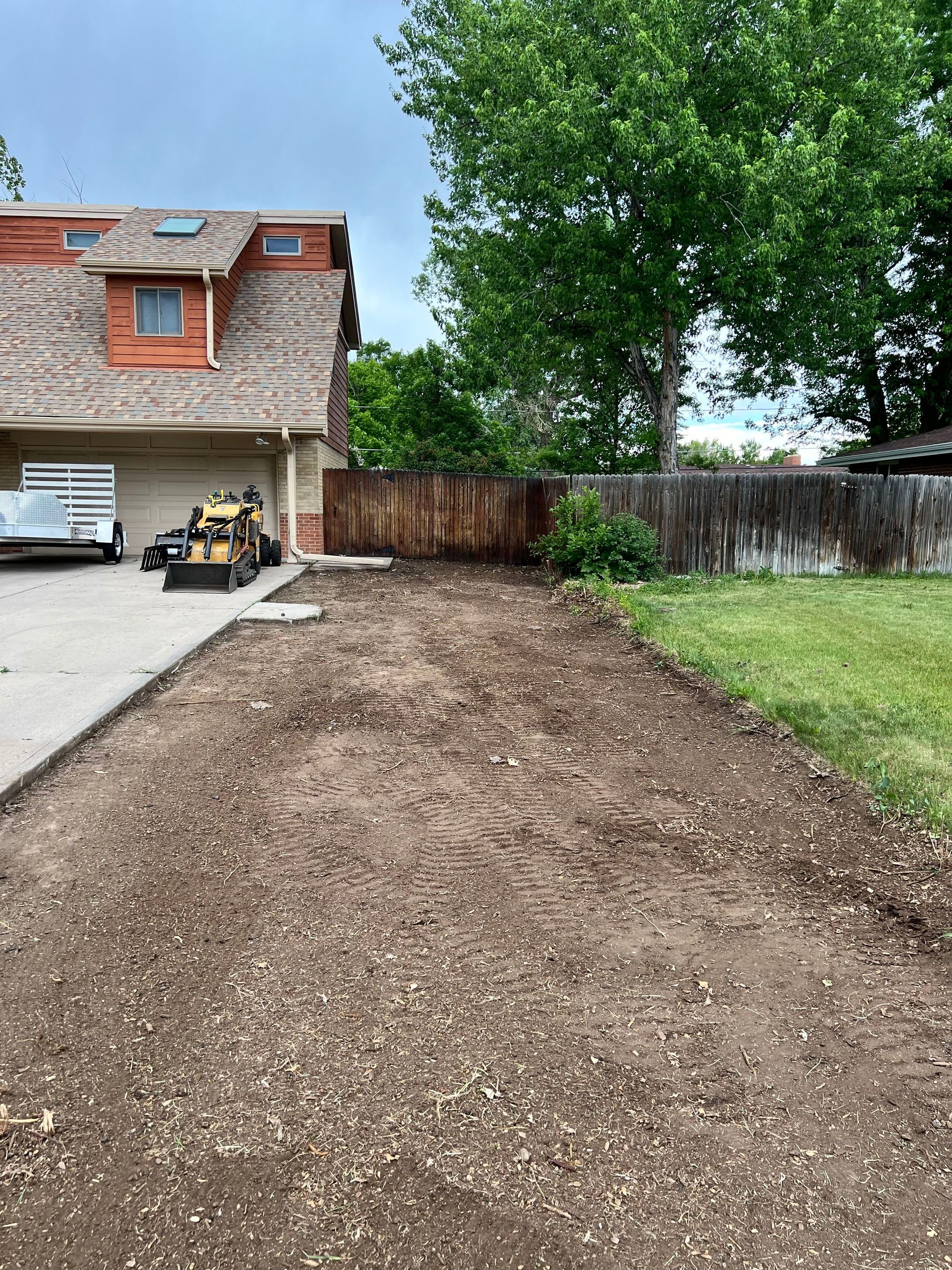 Rock mulch and Juniper removal. Denver, CO