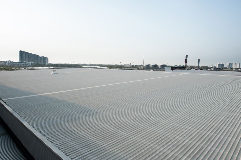 Metal Sheet Roof With Blue Sky Background — Experienced Roofer in Dalby, QLD