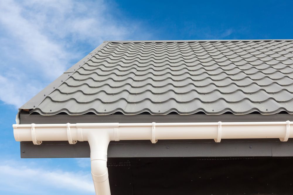 Metal Tile Roof In Gray — Experienced Roofer in Brisbane, QLD