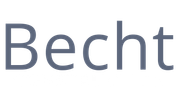 Gray word &ldquo;Becht&rdquo; on a white background.