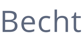 Gray word “Becht” on a white background.