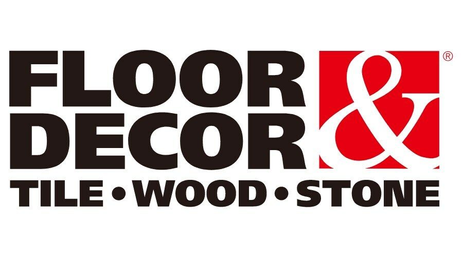 A logo for floor decor and tile wood stone