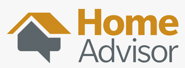 The home advisor logo has a house with a roof on it.