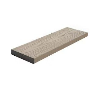 A wooden plank with a black border on a white background.