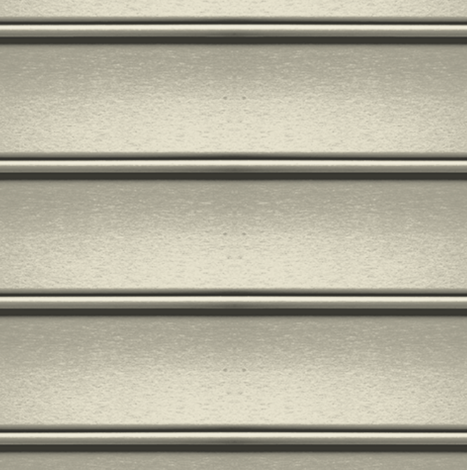 A close up of a white siding texture.