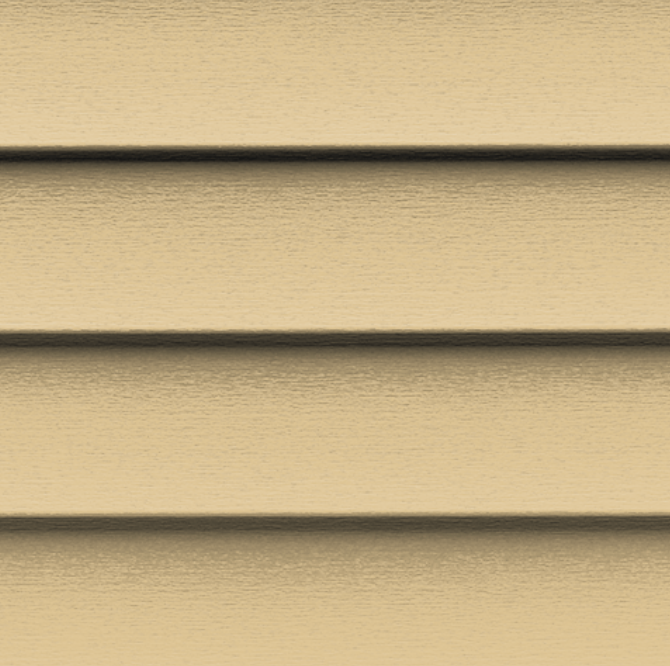 A close up of a tan siding texture.