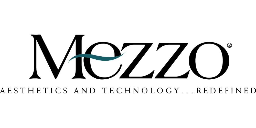 Mezzo logo with the tagline “Aesthetics and Technology Redefined” on a white background