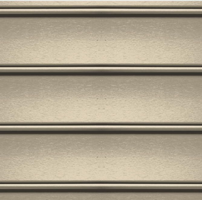 A close up of a beige siding texture.