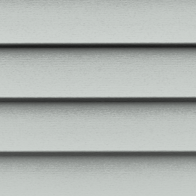 A close up of a gray vinyl siding on a house.