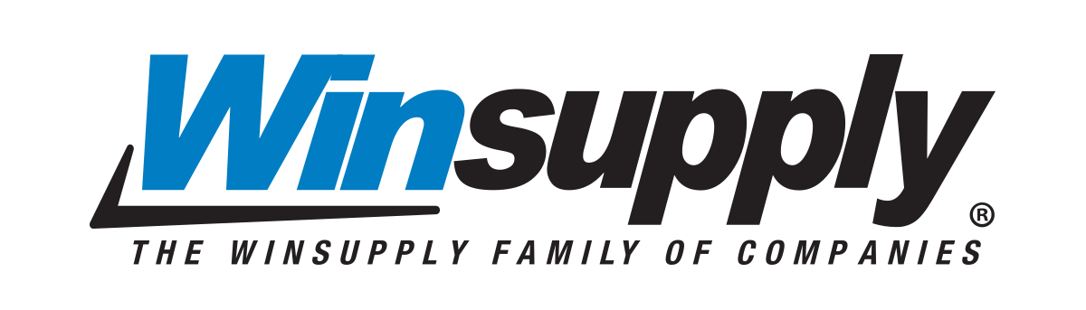 Winsupply logo in blue italic text with black tagline on a white background