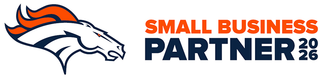 Denver Broncos partner logo displayed on the Five Seasons Windows and Doors website