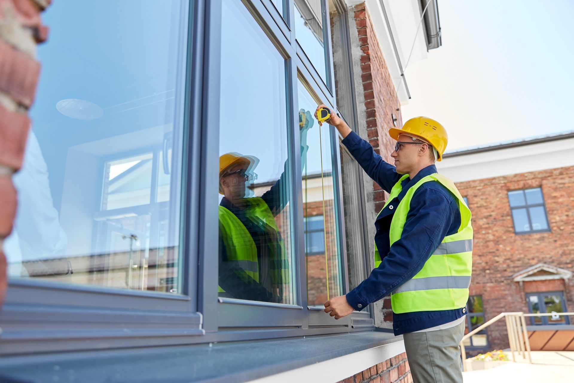 Denver window contractor explaining energy-efficient window options to homeowner