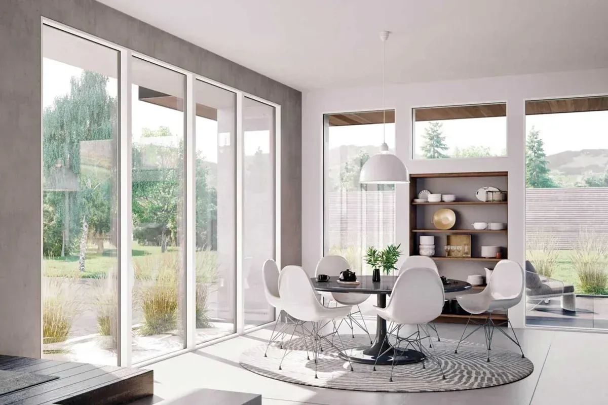 Marvin Modern windows with narrow sightlines and expansive glass