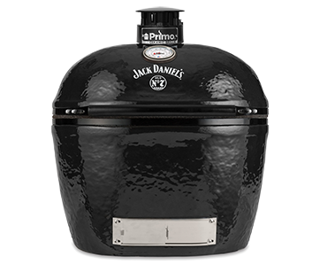 A black grill with a jack daniels logo on it.