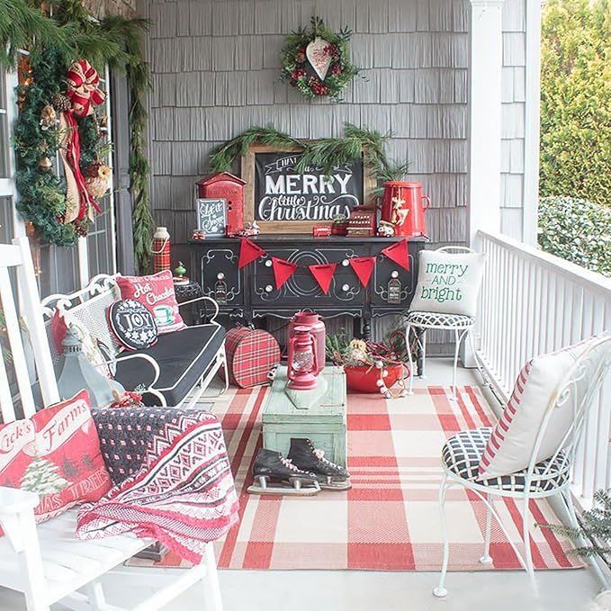christmas decorated decks