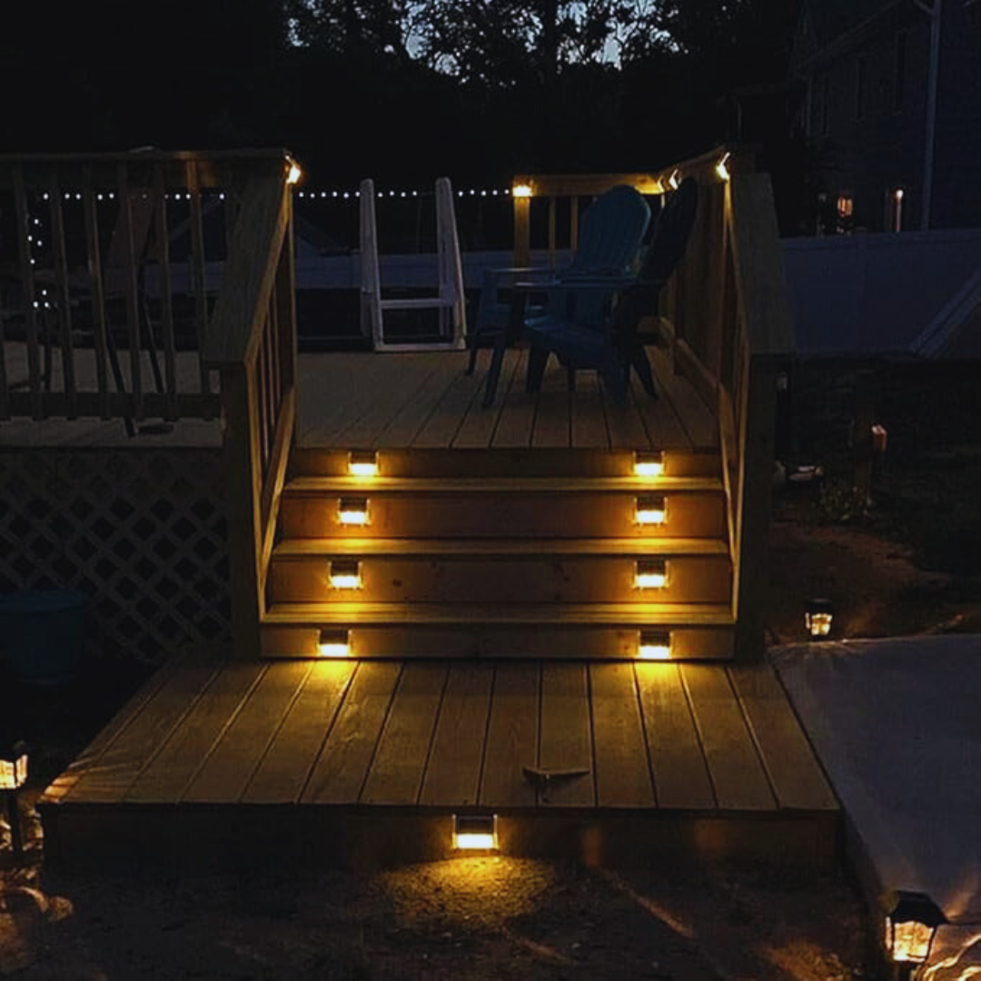 deck stair lighting
