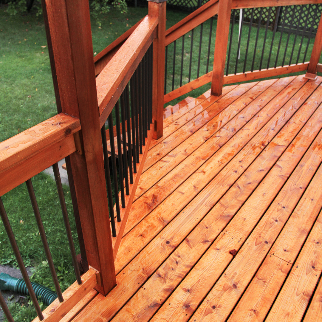 wooden deck railing