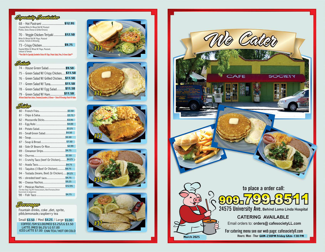 Outside Menu 2025
