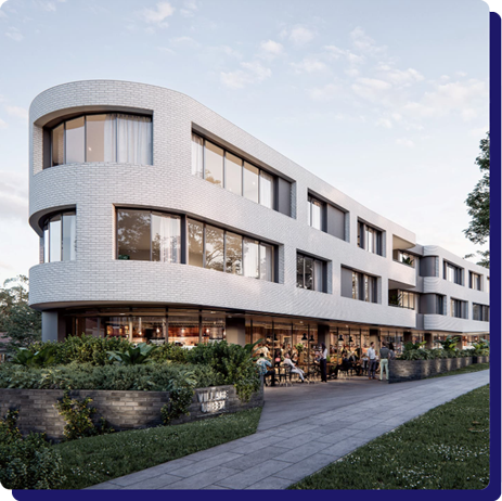 An artist 's impression of a large building with a lot of windows.