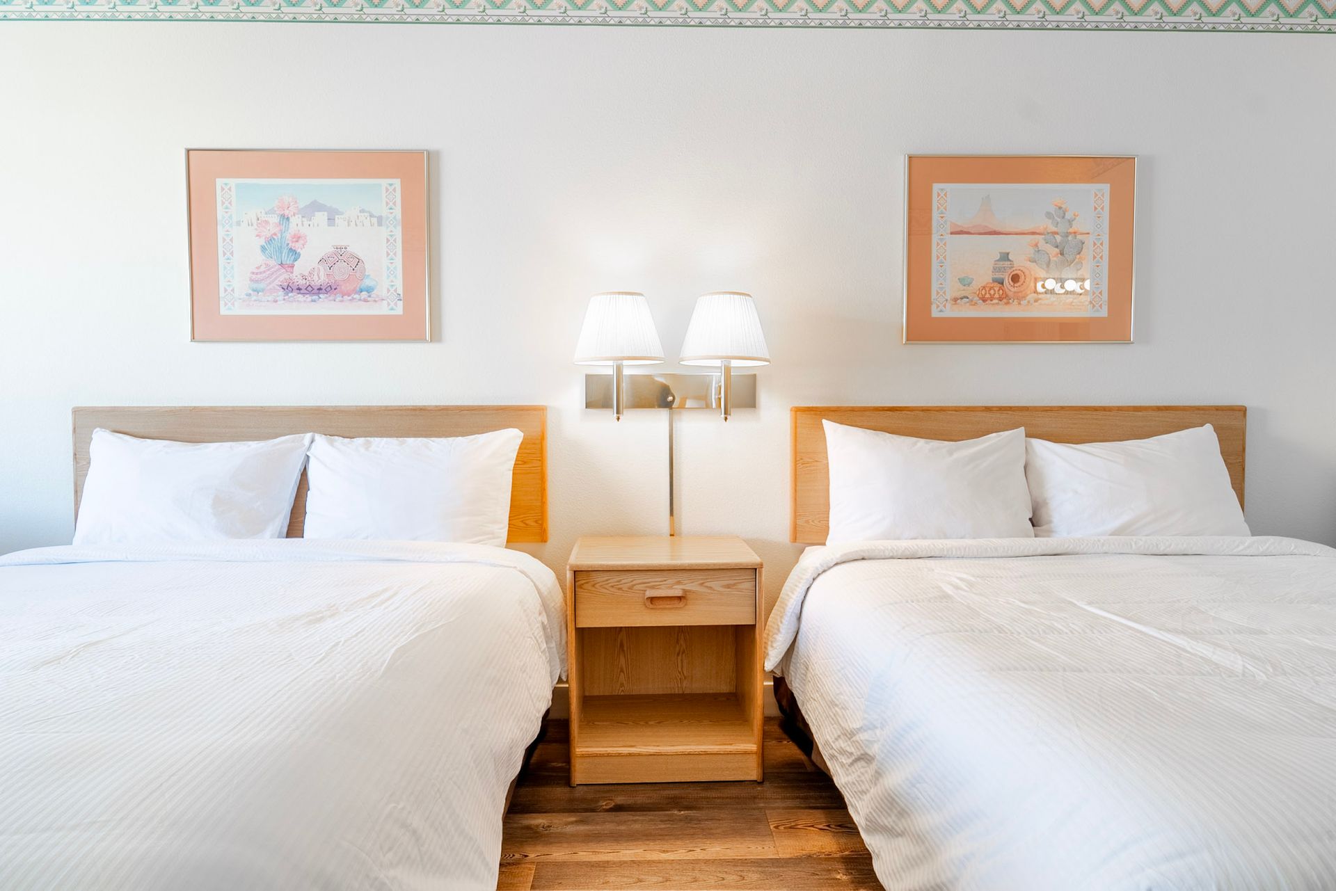 two queen beds