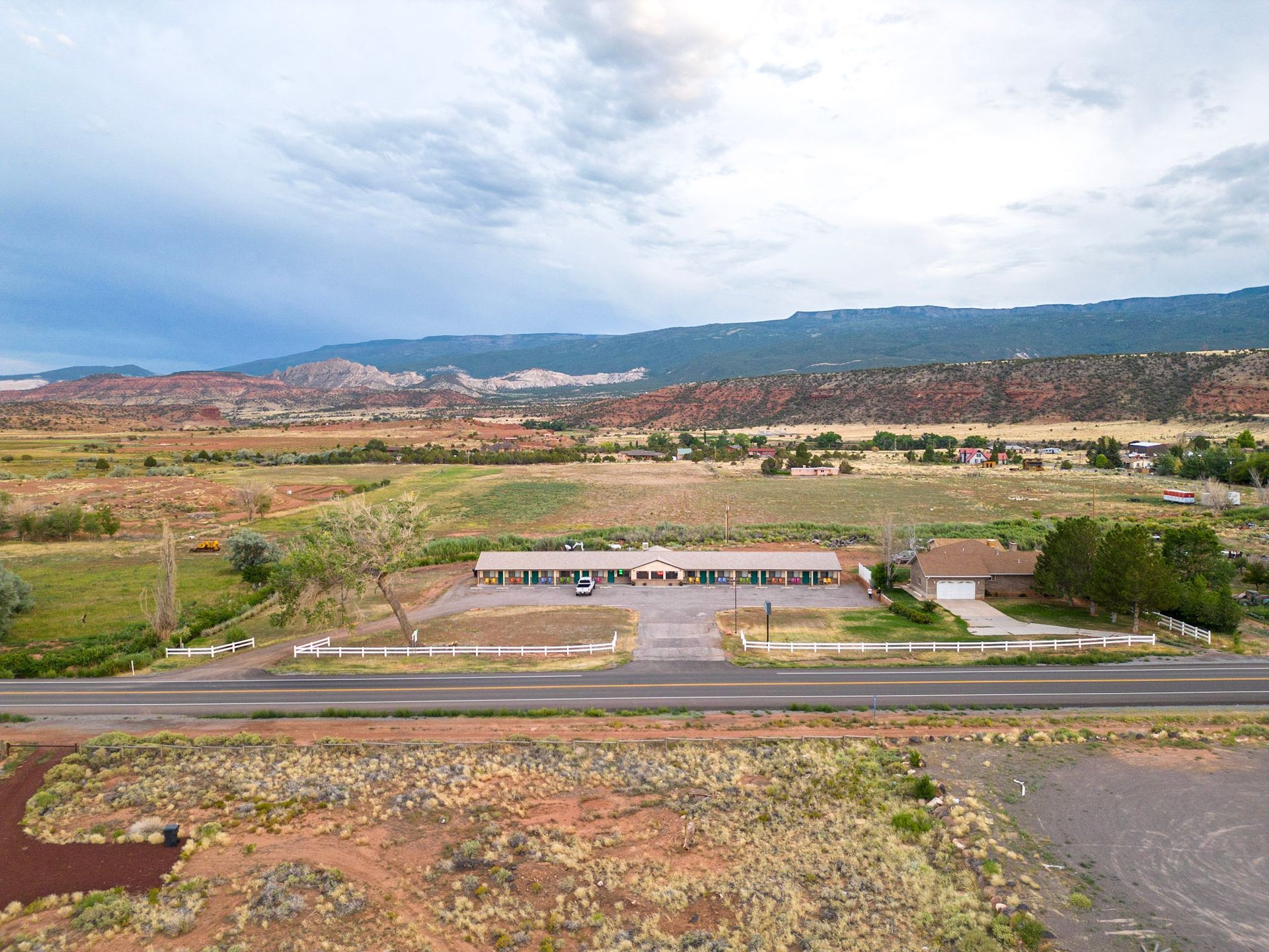aerial of motel torrey