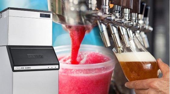 A person is pouring a drink from a tap into a cup.