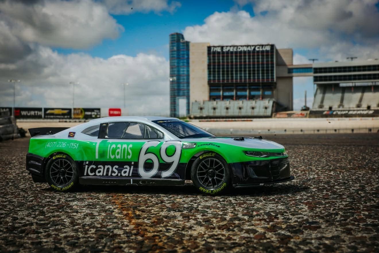 iCANS custom branded RC NASCAR race car