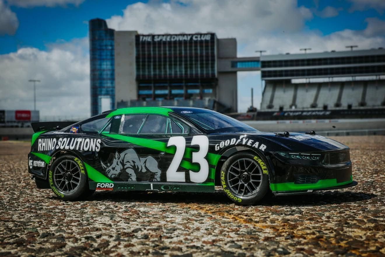 Rhino custom branded RC NASCAR car in green livery
