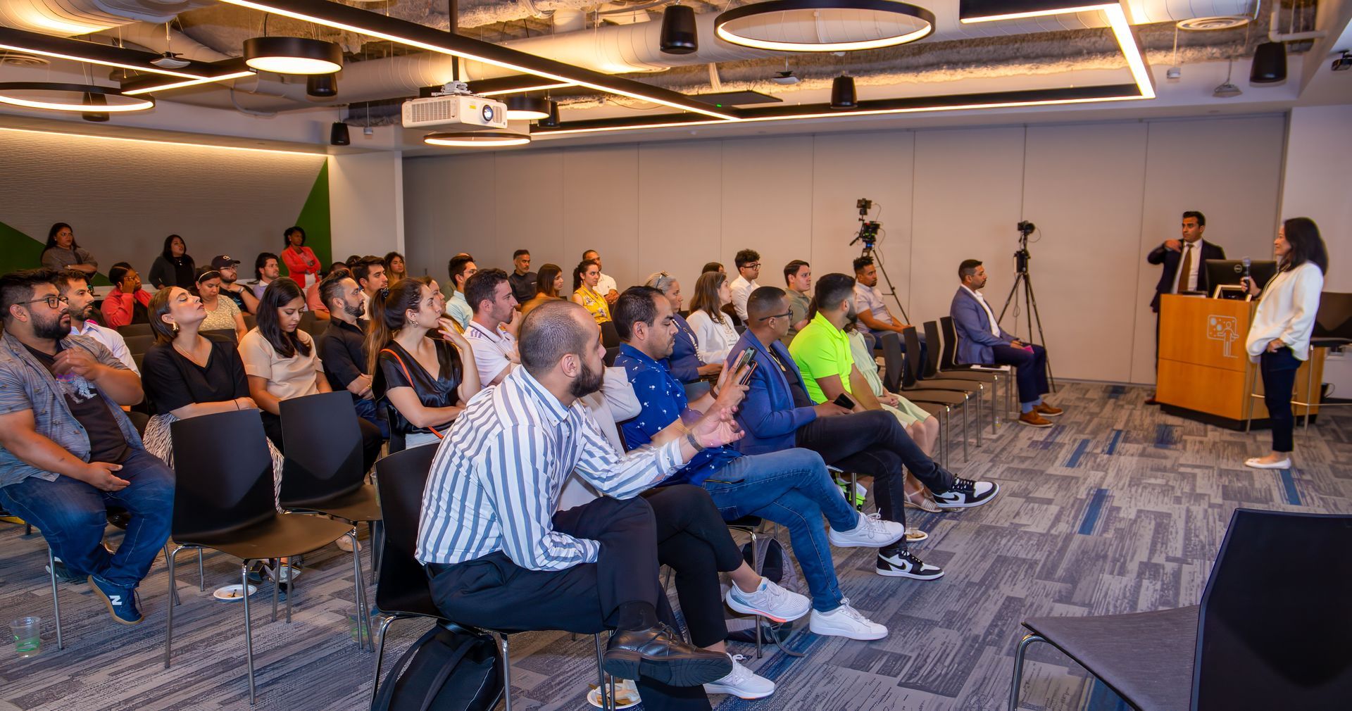 Corporate event photography with professional lighting in Massachusetts