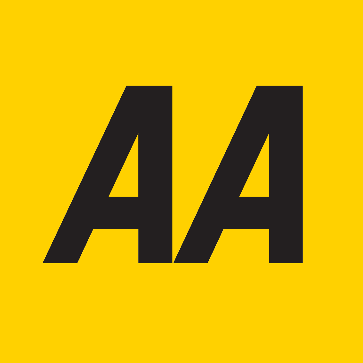 AA logo: Black text