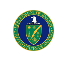 U.S. Department of Energy seal with green and gold circular emblem and eagle on top