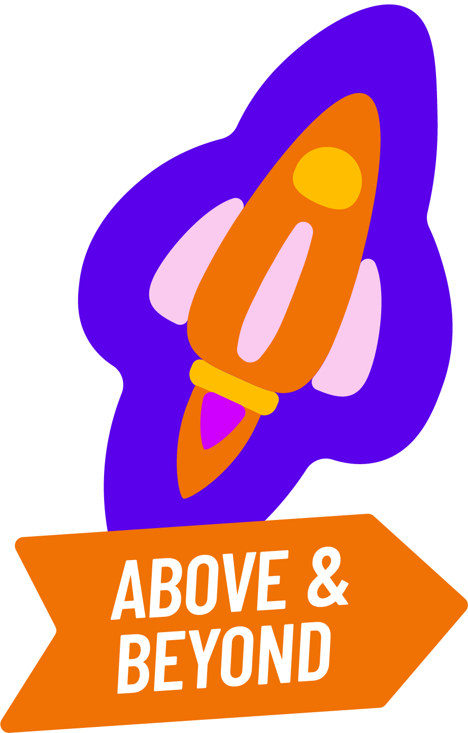 Icon of a colorful rocket taking off