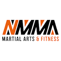 The logo for nmma martial arts and fitness is orange and black.