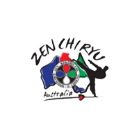 A logo for zen chi ryu australia with a map of australia