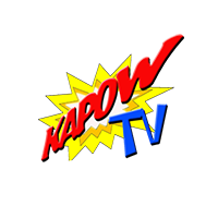 A logo for a tv channel called kapow tv