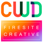the word cud is written in colorful letters on a white background .